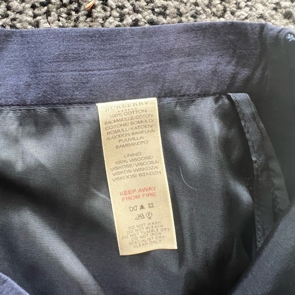 Burberry Navy Pleated Mini Academia Skirt - Picture 3 of 5